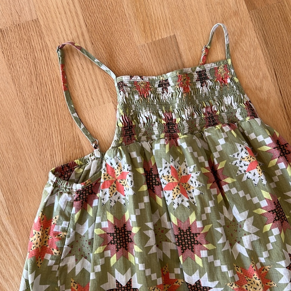 Universal Thread Green And Red Patterned Maxi Dre… - image 2